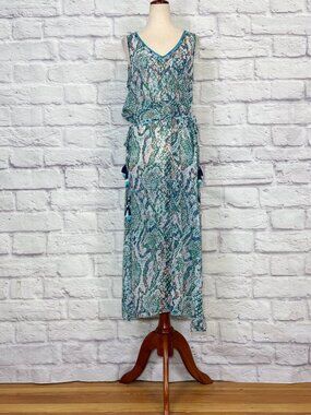 Ramy Brook Aleena Viper Print Sleeveless Cover Up Dress